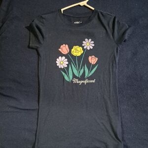 Aeropostale Kids Black Floral T-Shirt
